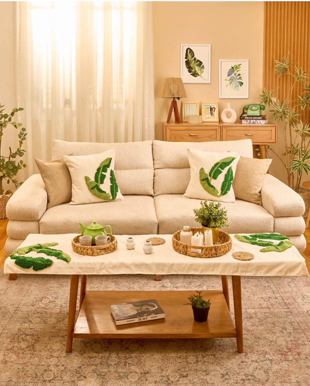Banana leaves set