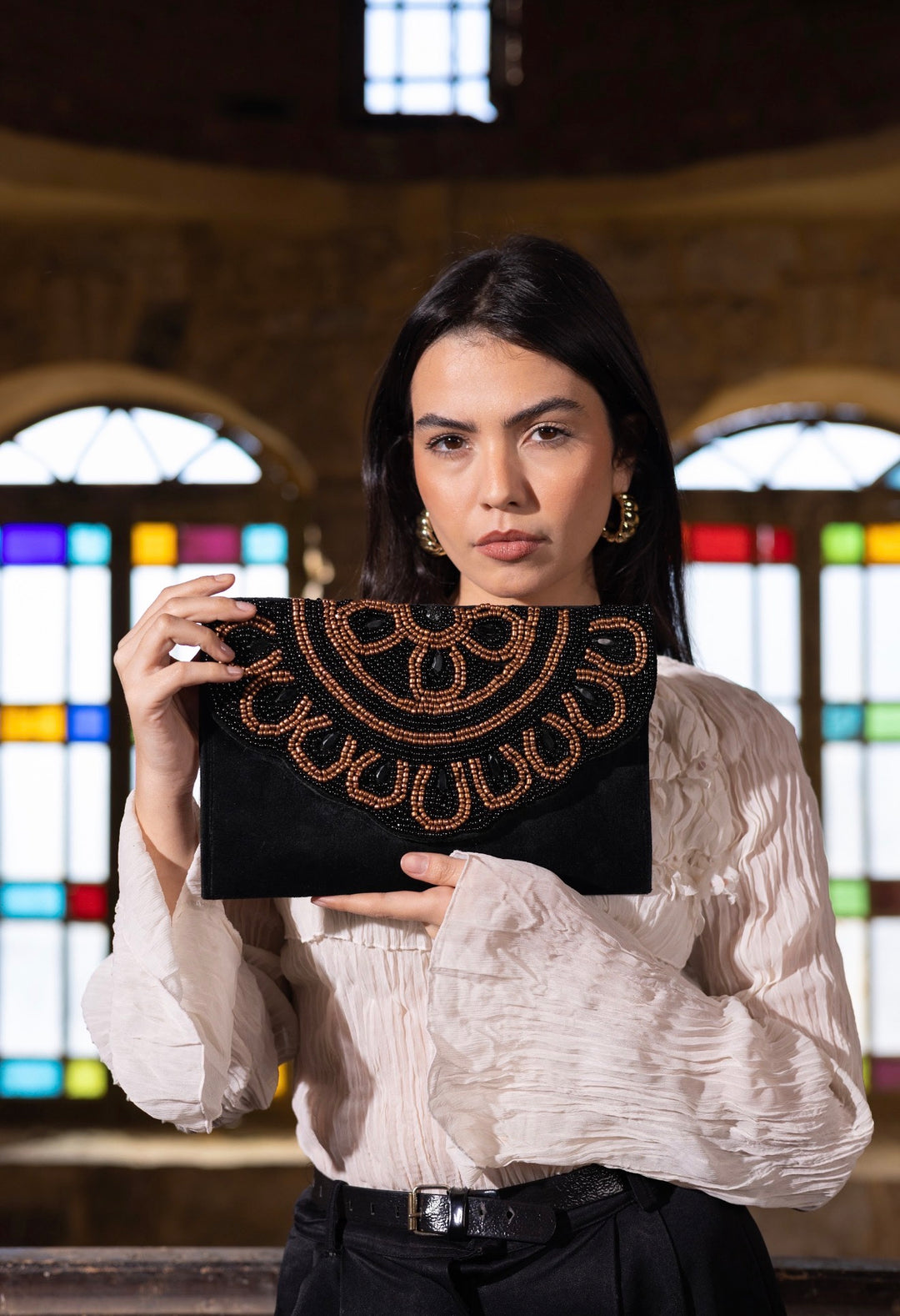 Eclipse Beaded Clutch