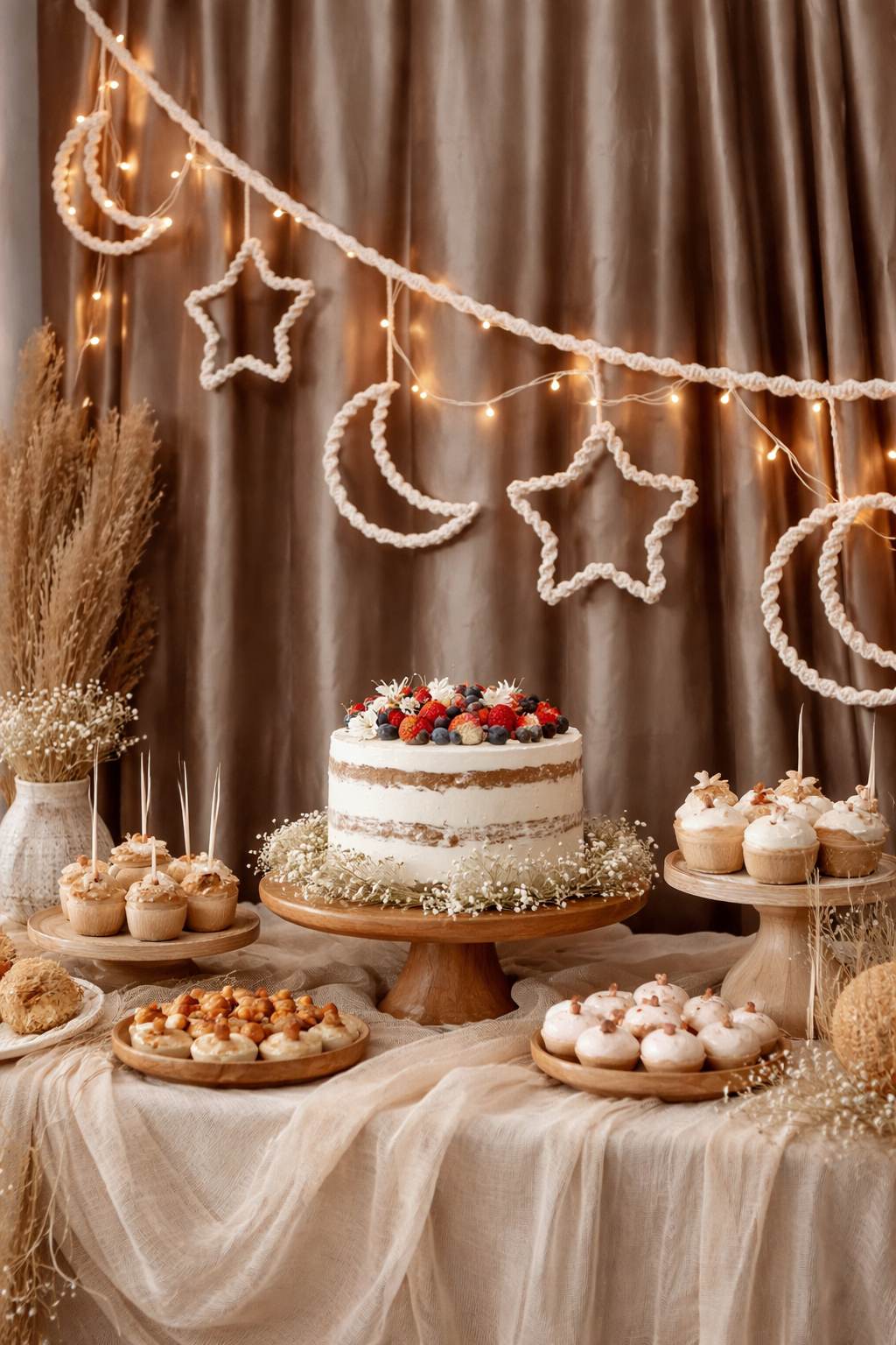 Macrame wallhanging ramadan lighting decore