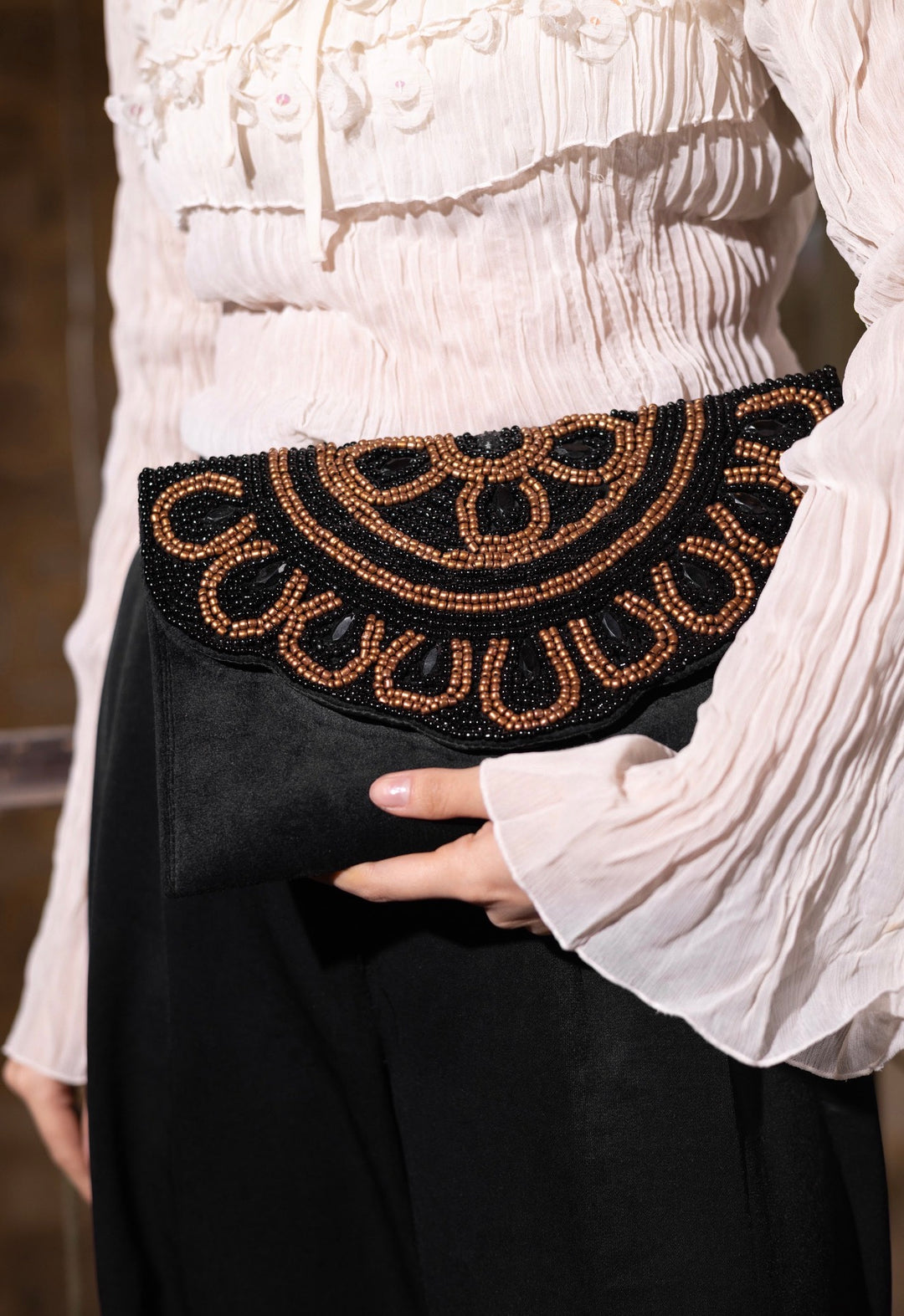 Eclipse Beaded Clutch