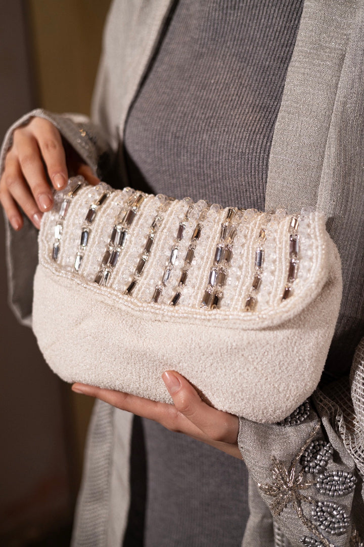 White crystal clutch