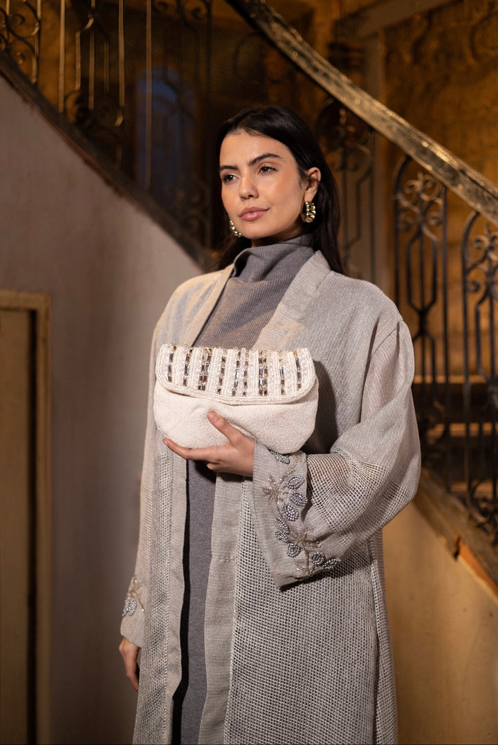 White crystal clutch