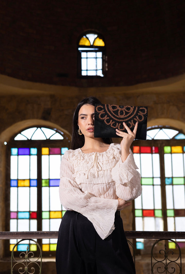 Eclipse Beaded Clutch