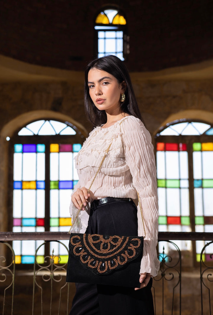 Eclipse Beaded Clutch