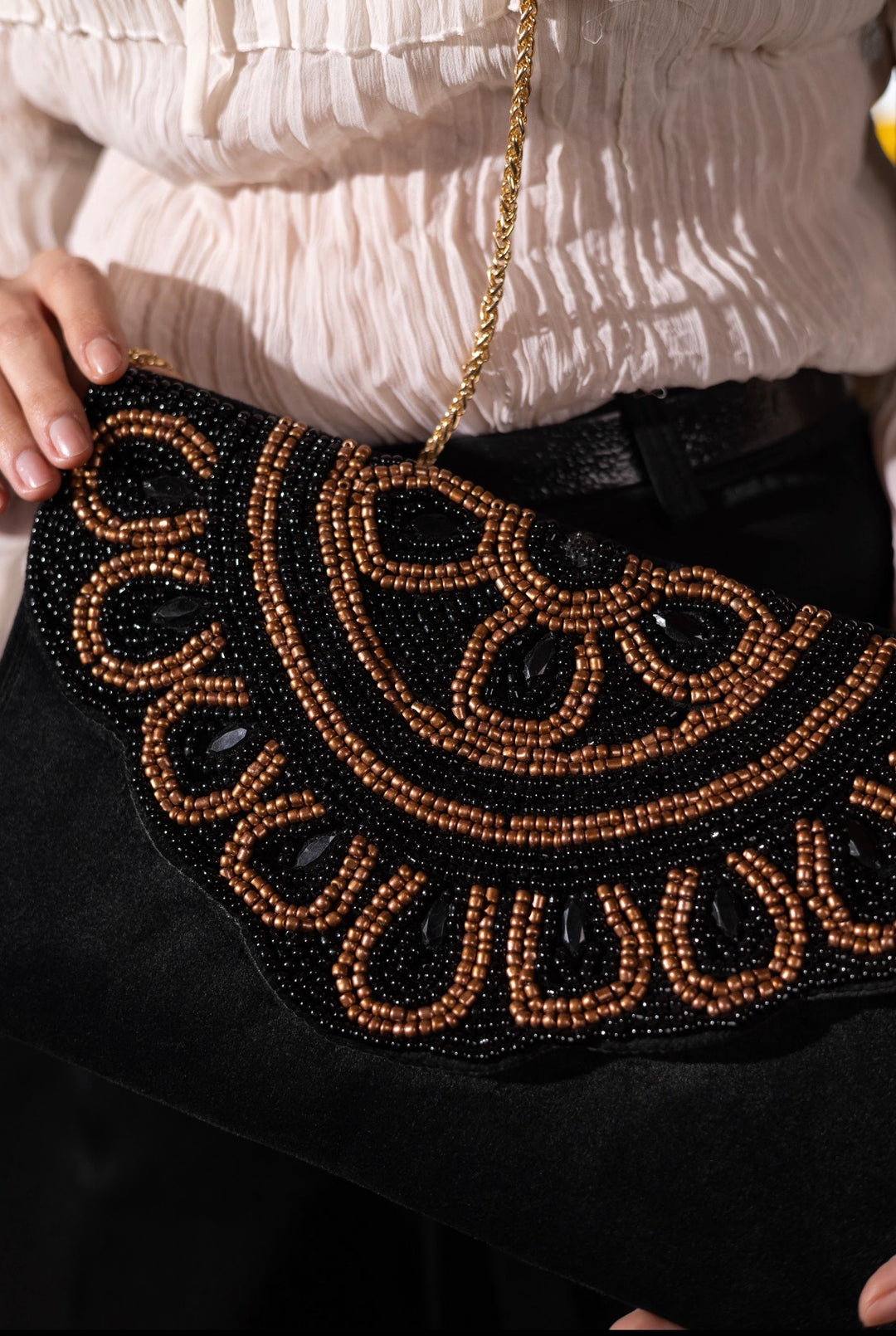 Eclipse Beaded Clutch