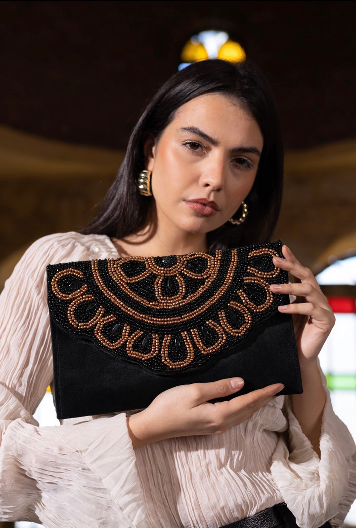Eclipse Beaded Clutch
