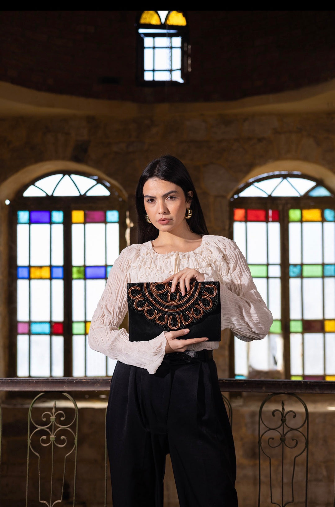 Eclipse Beaded Clutch