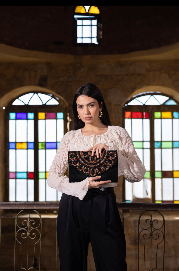 Eclipse Beaded Clutch