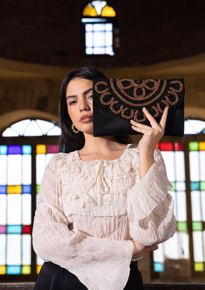 Eclipse Beaded Clutch