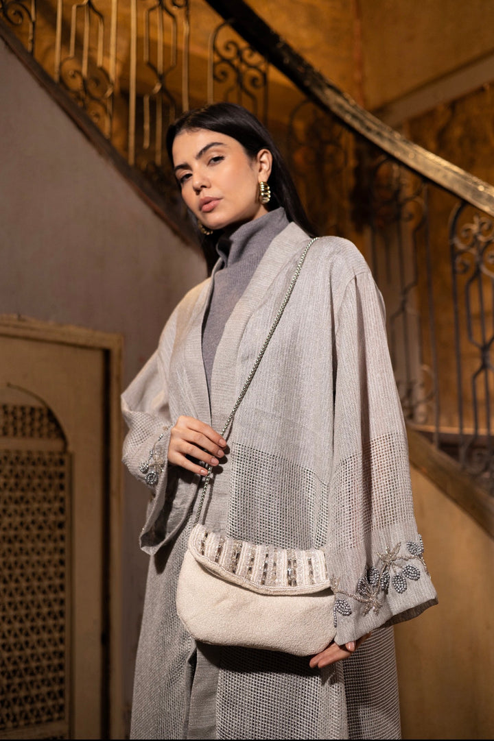 White crystal clutch