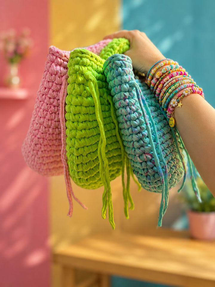 Crochet candy bags