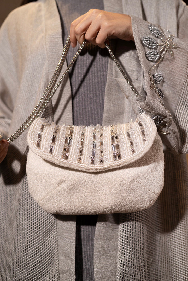 White crystal clutch