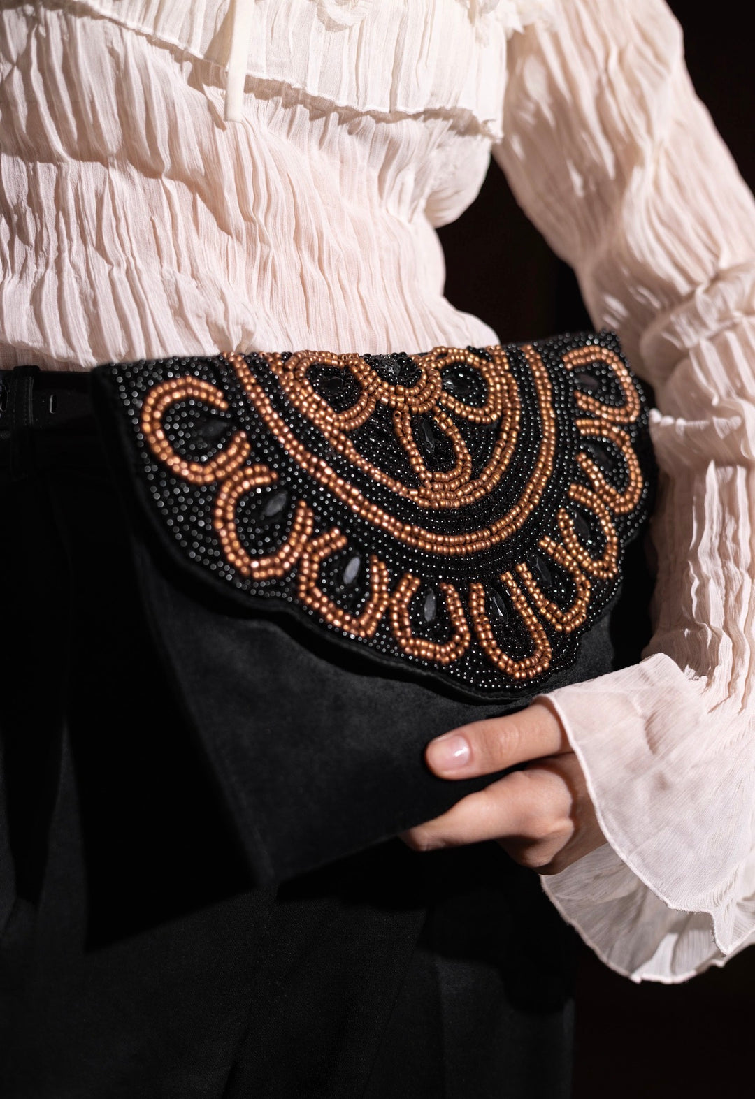 Eclipse Beaded Clutch