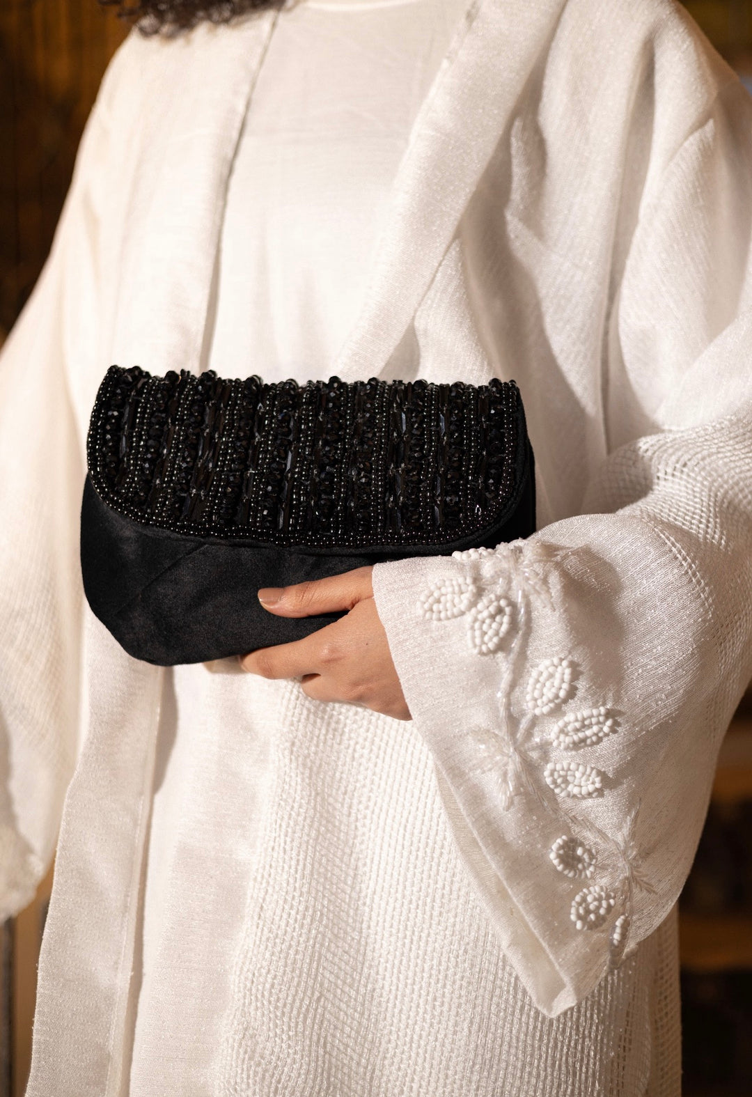 Relaxed white cardigan