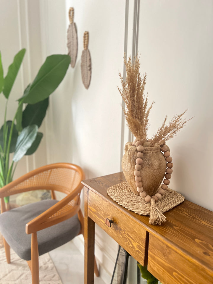 Tassel wooden beads garland