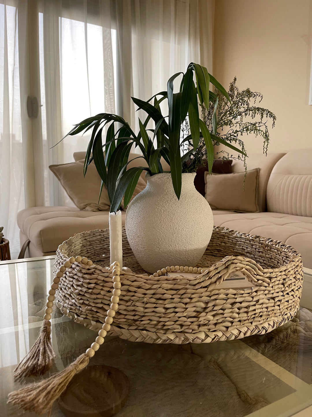 wicker tray