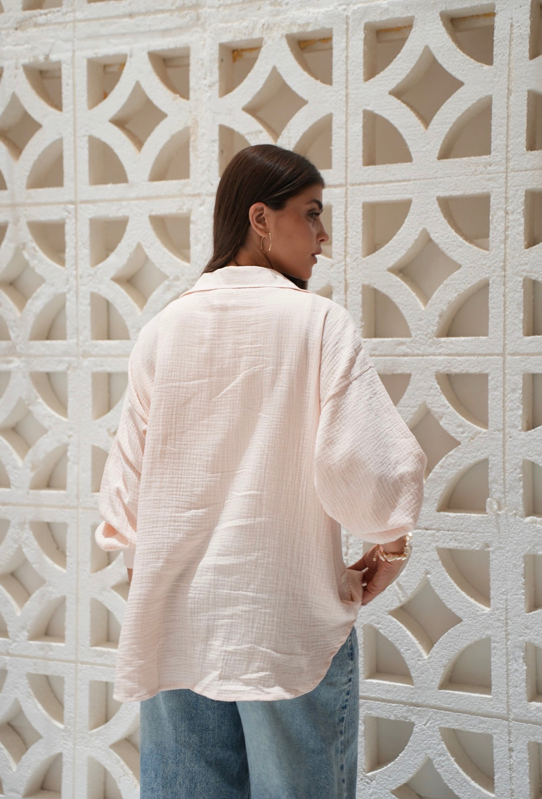 Palm Breeze Embroidered Linen Shirt