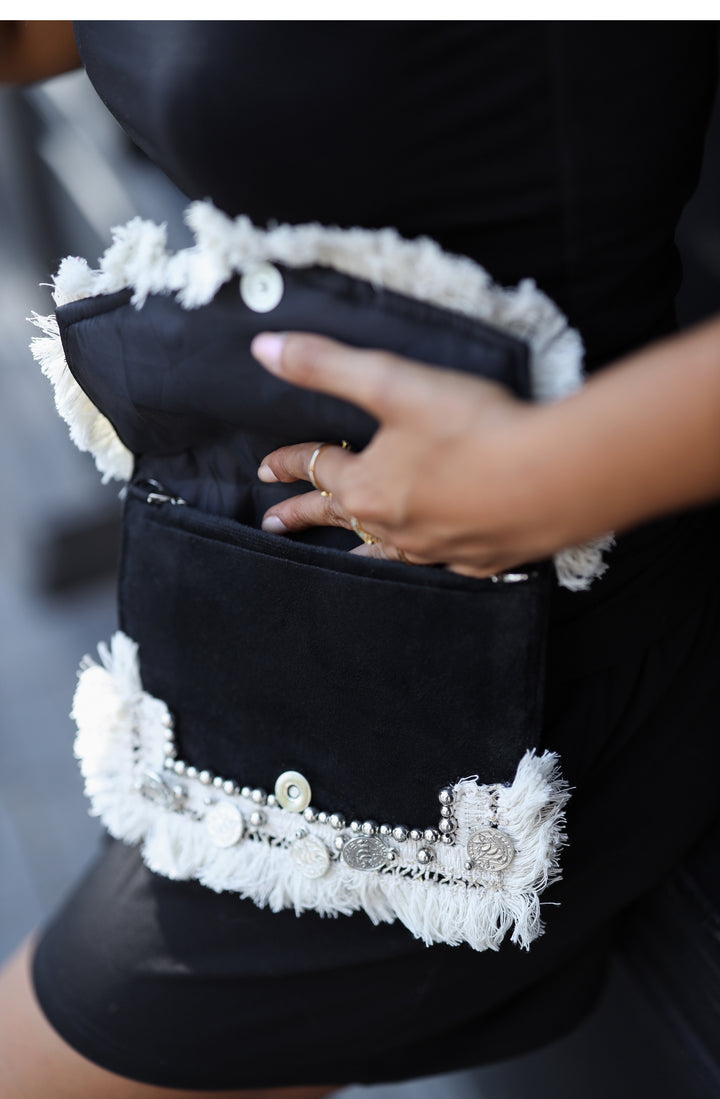 Black mini clutch