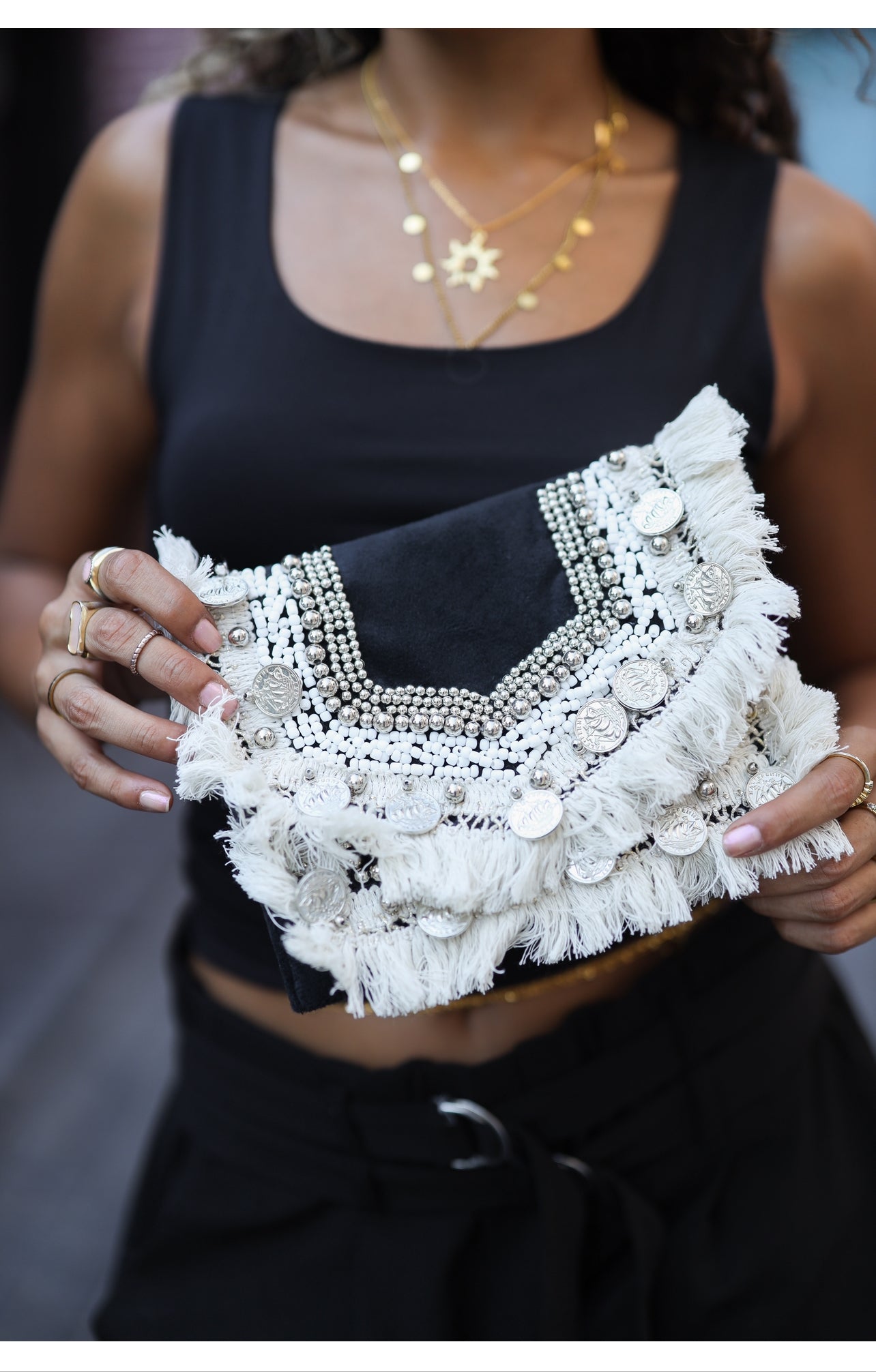 Black mini clutch