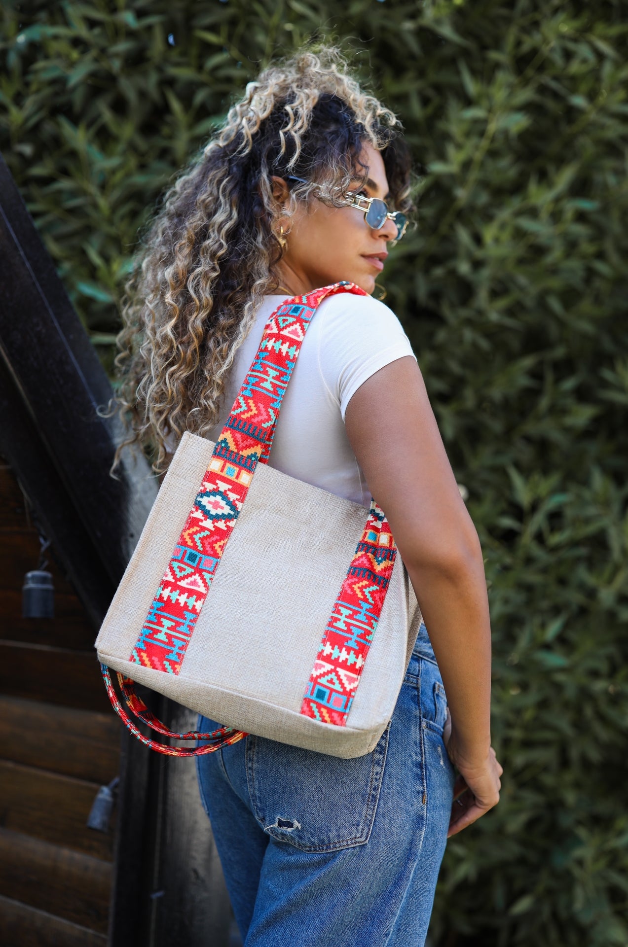 Printed strap bag