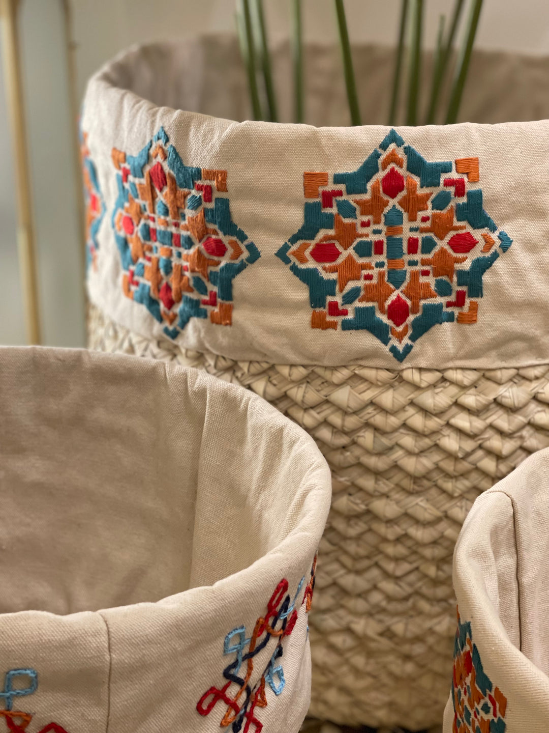 Islamic embroidered basket