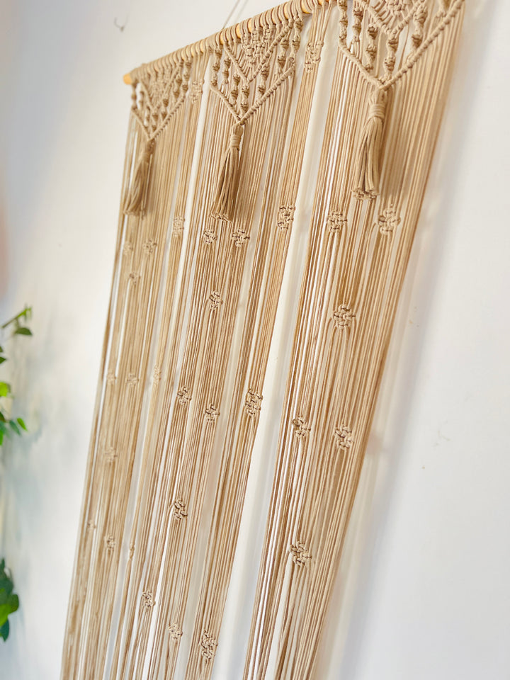Macrame boho curtain, window & door coverings