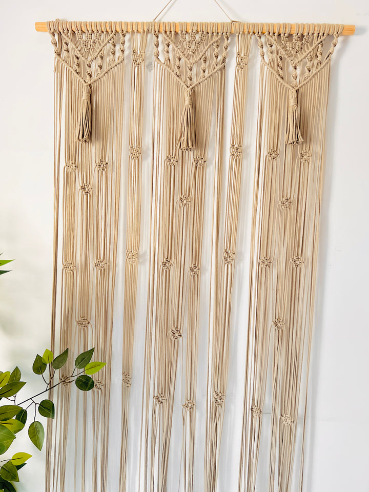 Macrame boho curtain, window & door coverings