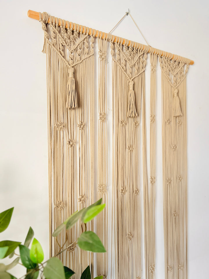 Macrame boho curtain, window & door coverings