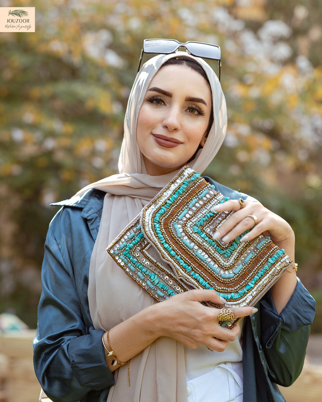 Turquoise clutch