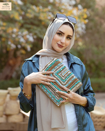 Turquoise clutch