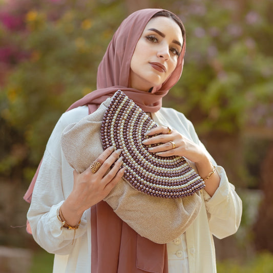 Beige clutch