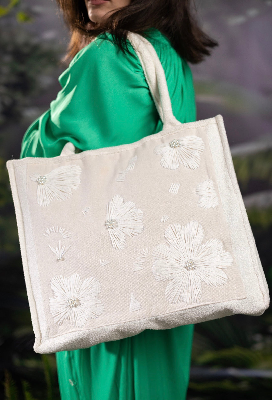 Ivory Bloom Tote