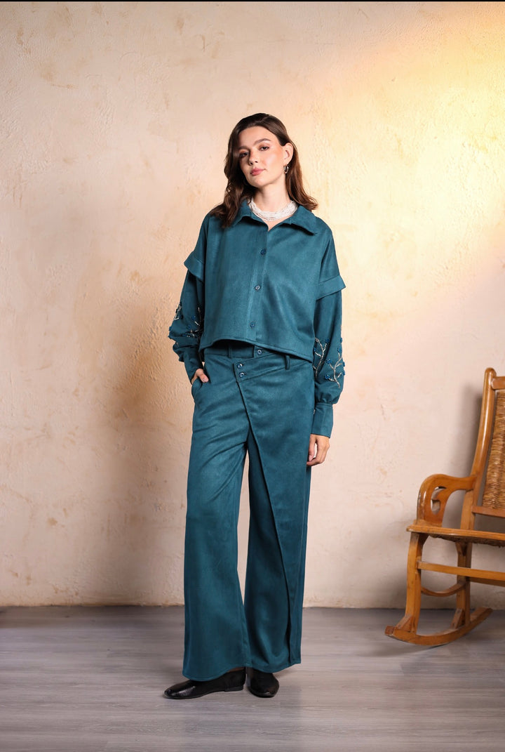 Teal suit