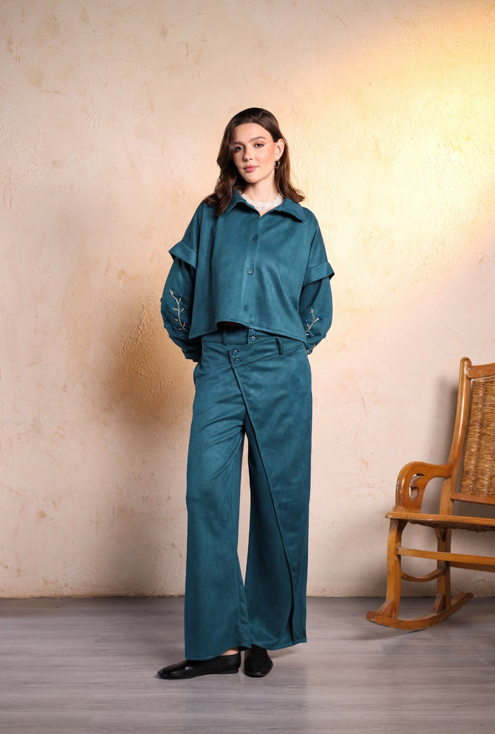 Teal suit