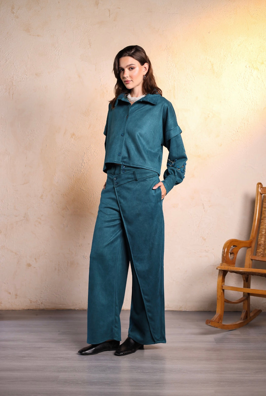 Teal suit