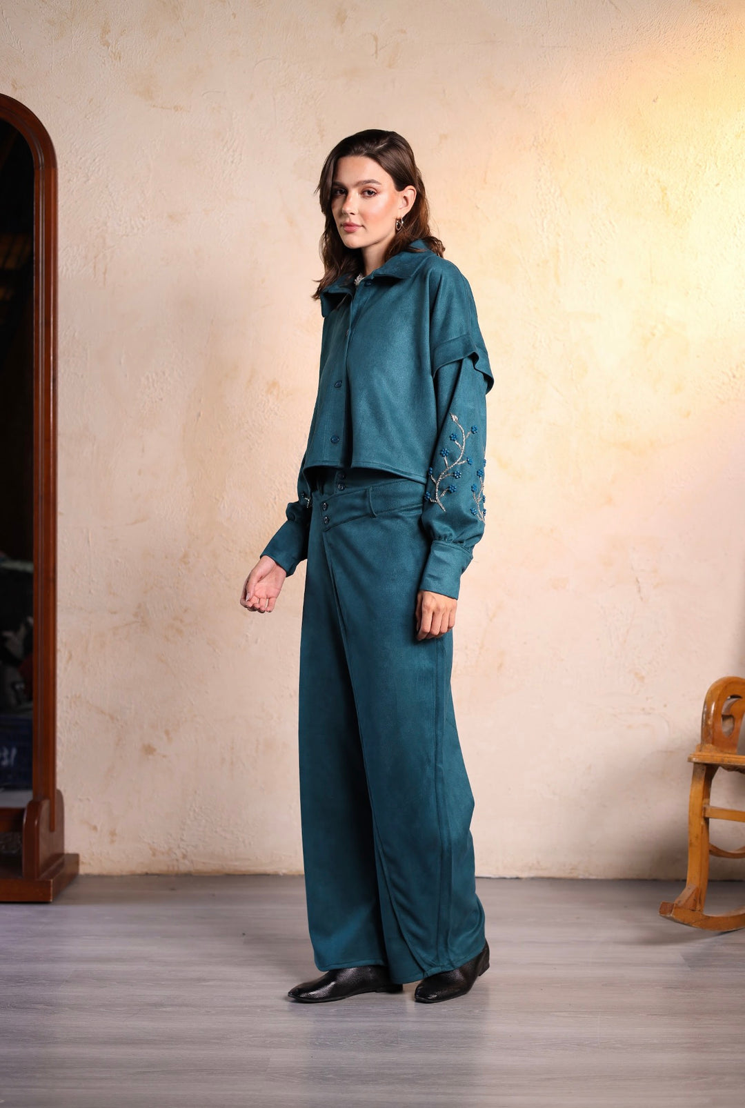 Teal suit