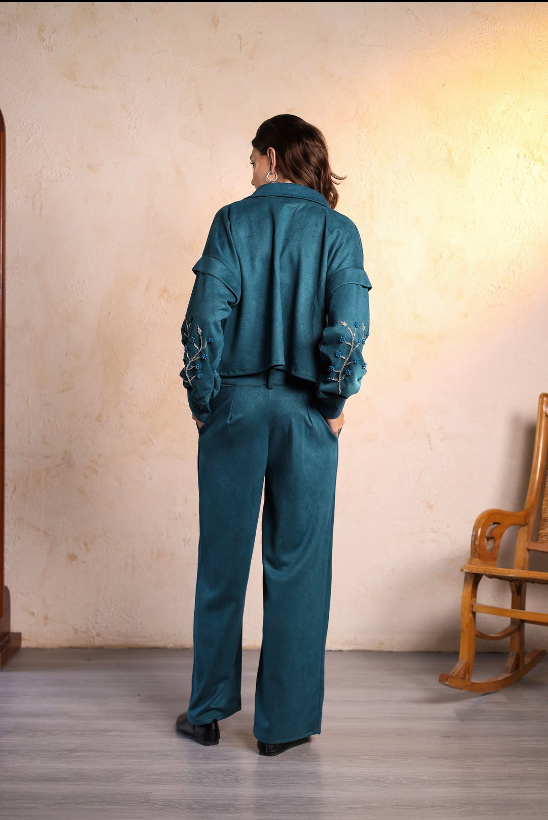 Teal suit