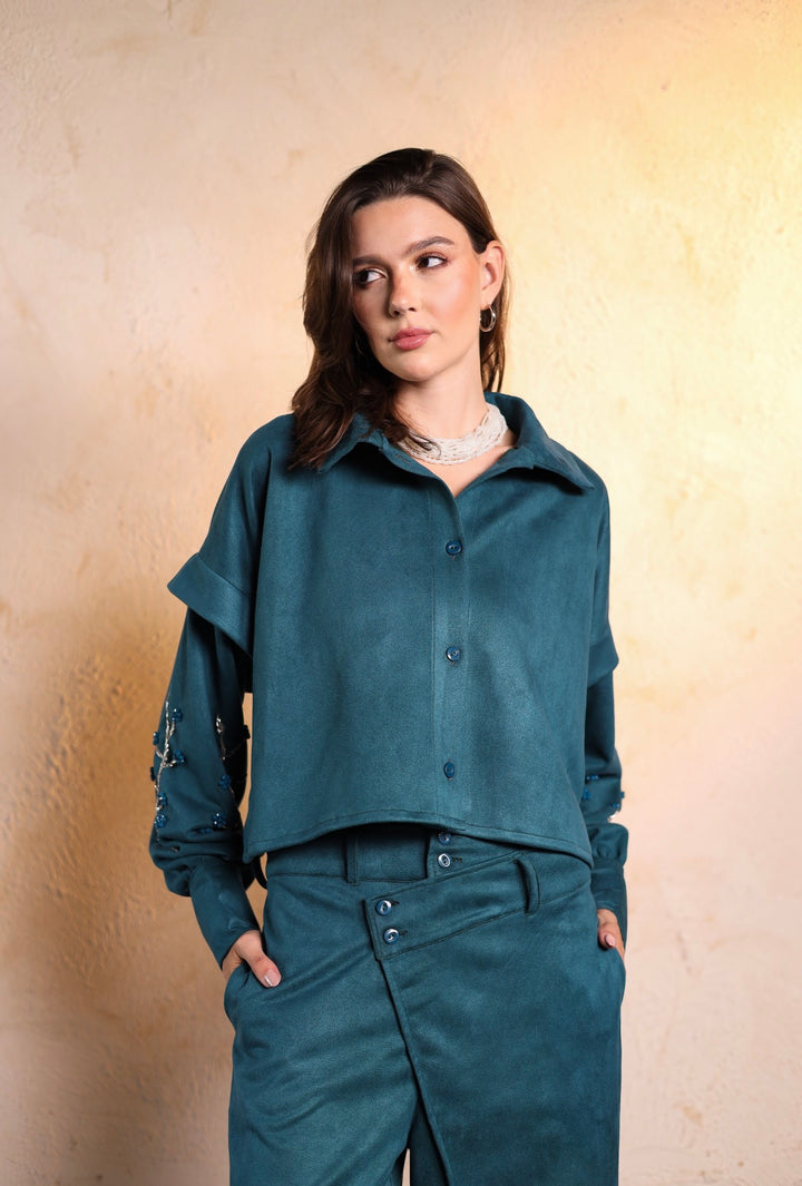 Teal suit