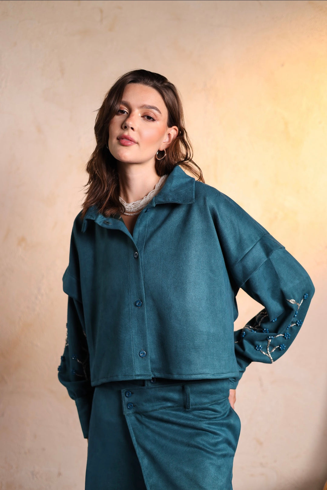 Teal suit