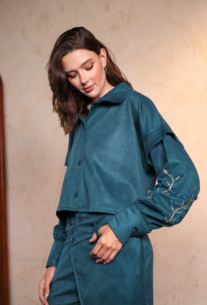 Teal suit