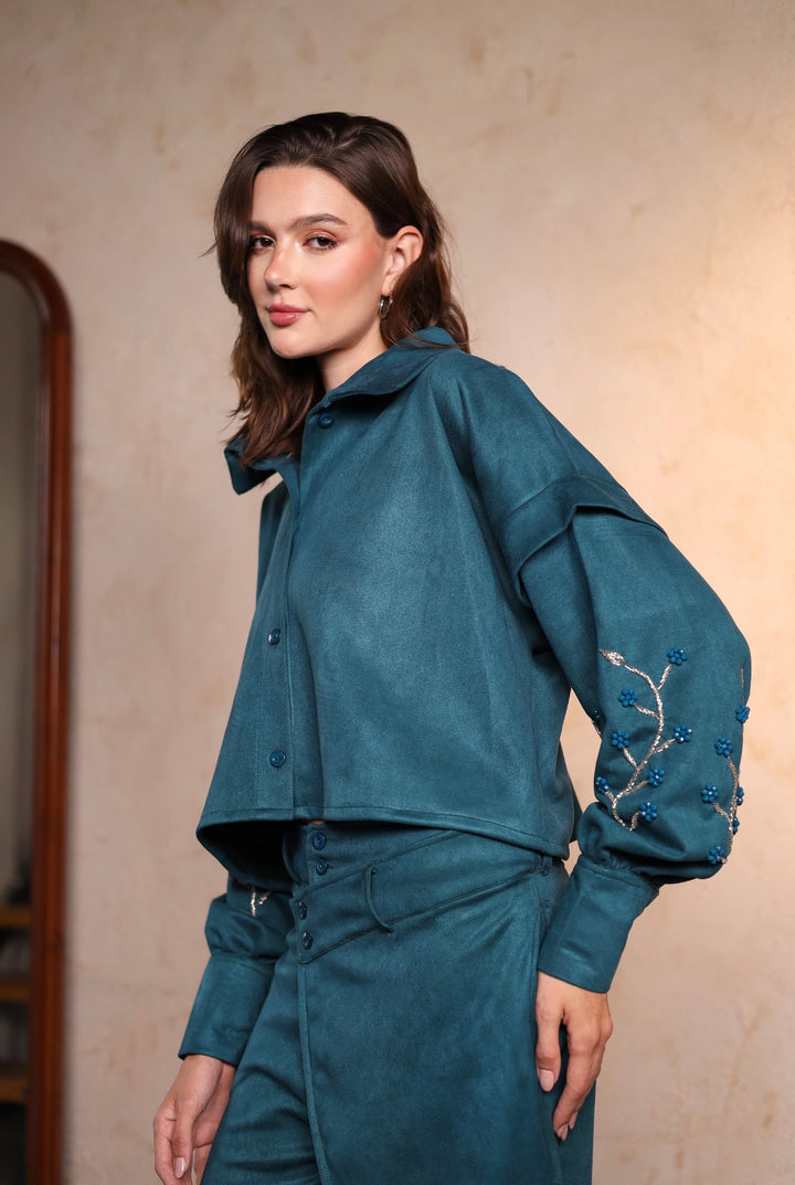 Teal suit