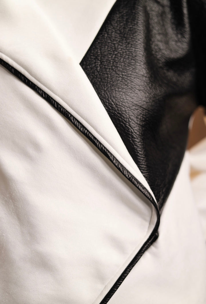 Monochrome wrap suit