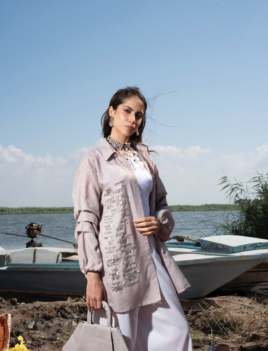 Sand glow blouse