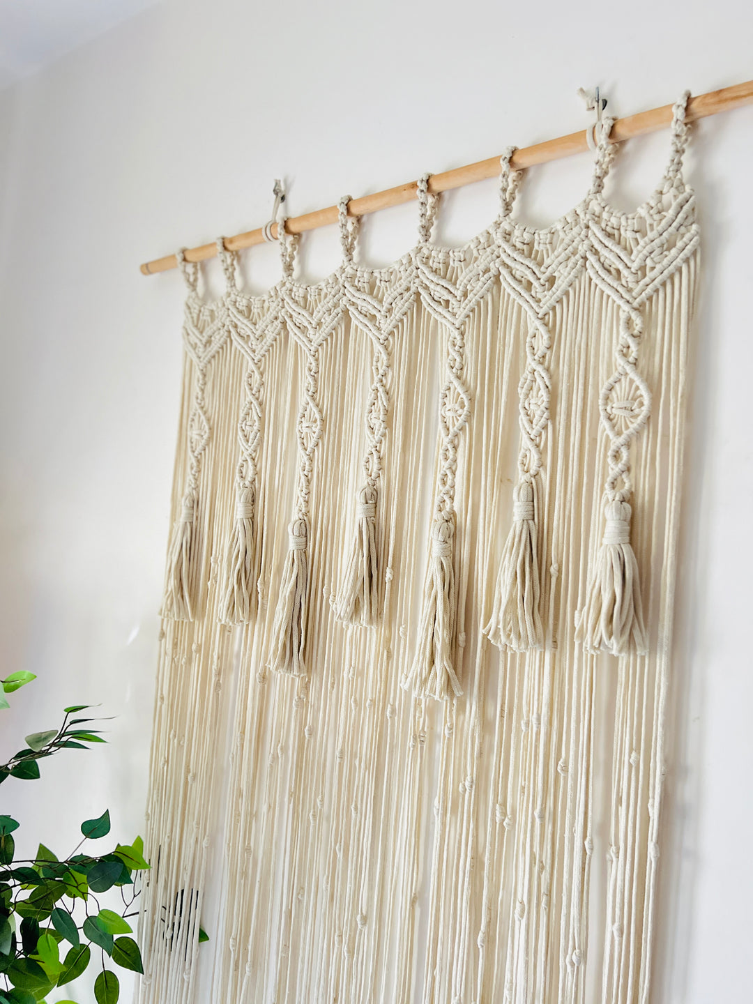 Macrame curtain