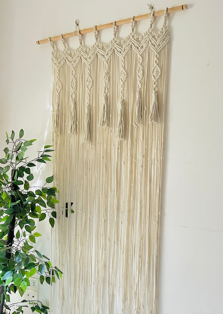 Macrame curtain