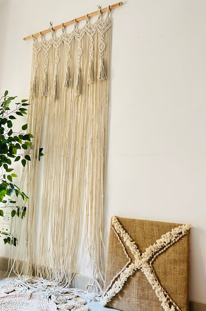Macrame curtain