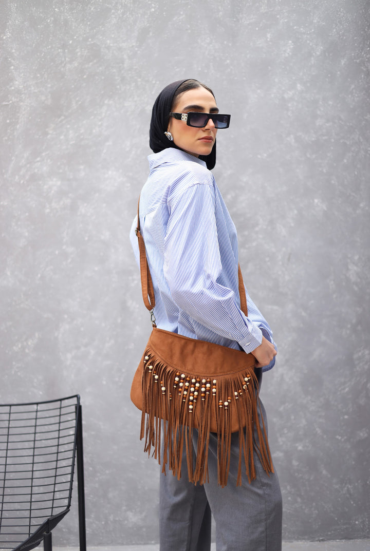 Boho suede Fringe bag