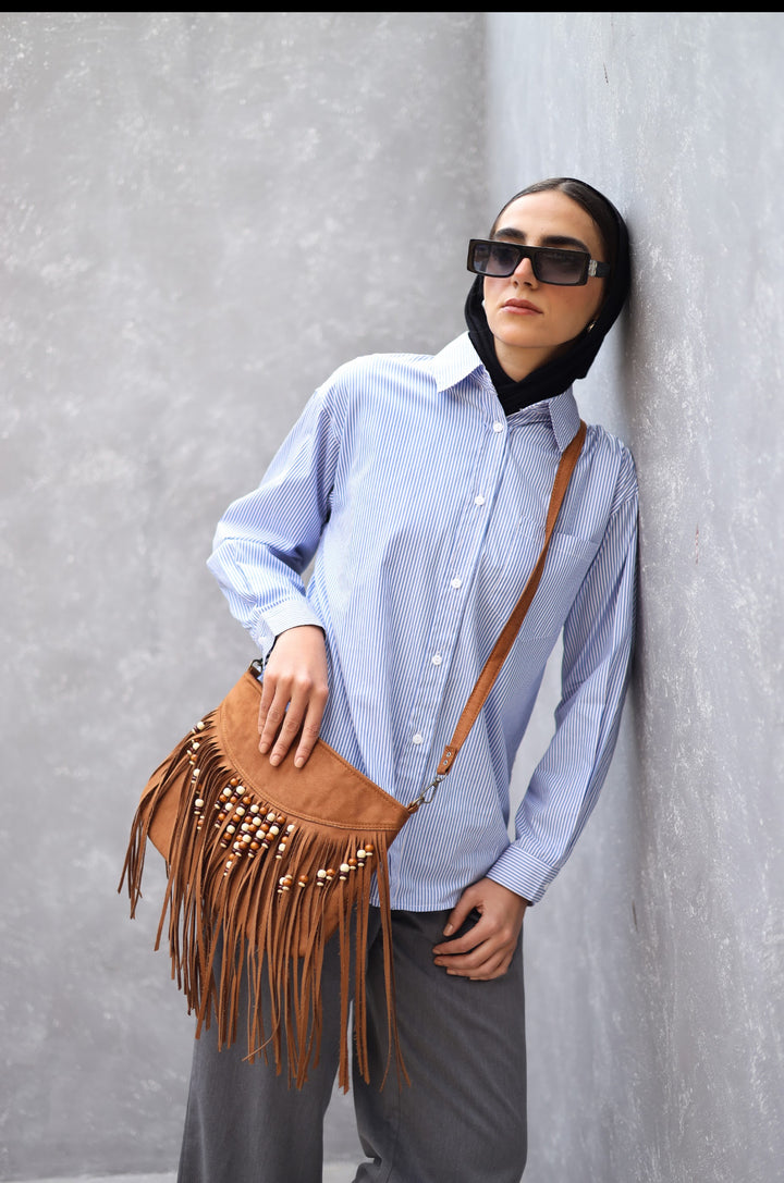 Boho suede Fringe bag