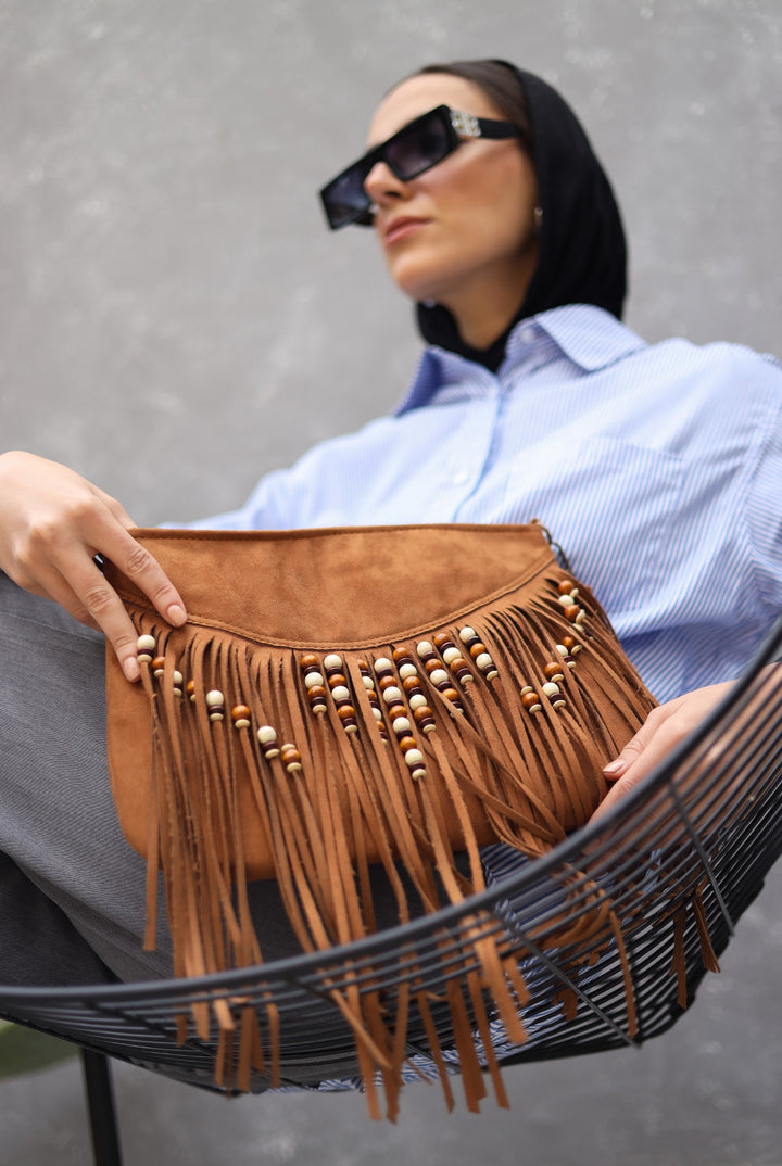 Boho suede Fringe bag