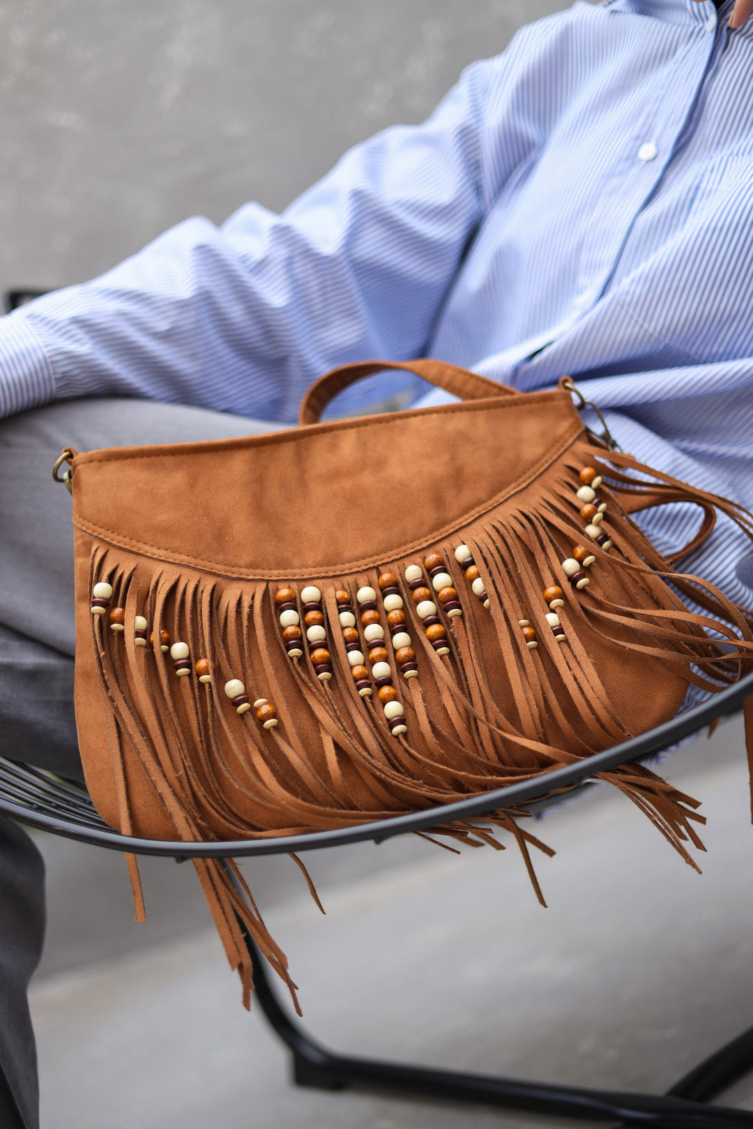 Boho suede Fringe bag